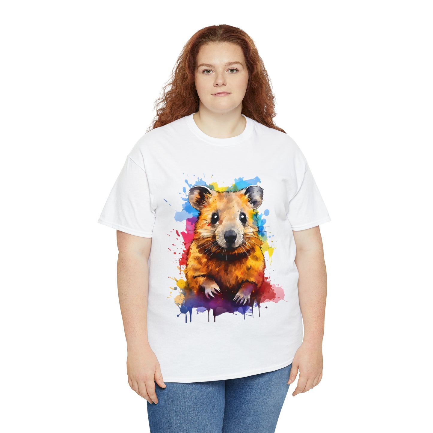 Quokka Rainbow Splash Short Sleeve Graphic T-Shirt (S-3XL)