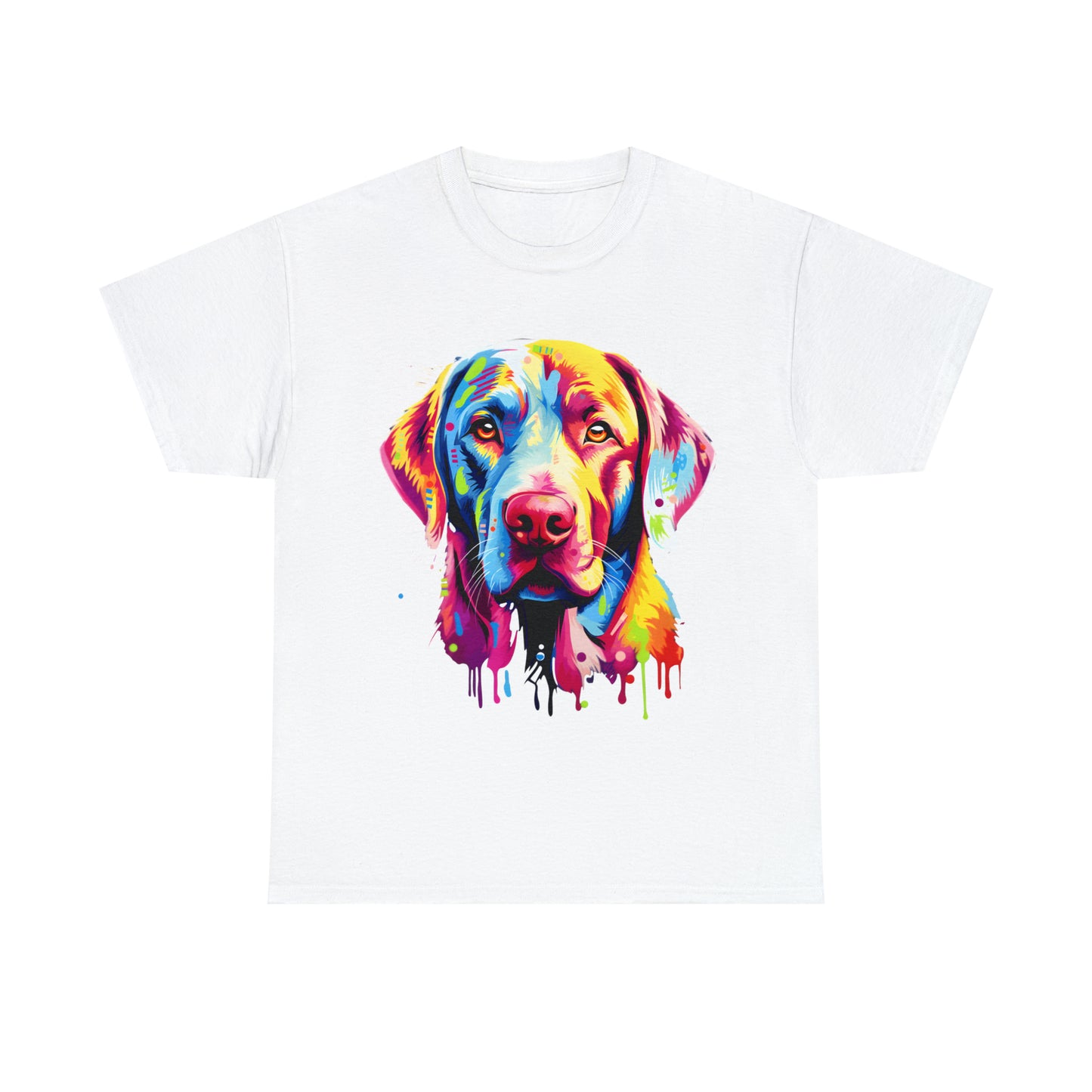 Labrador Retriever Rainbow Splash Short Sleeve Graphic T-Shirt (S-3XL)