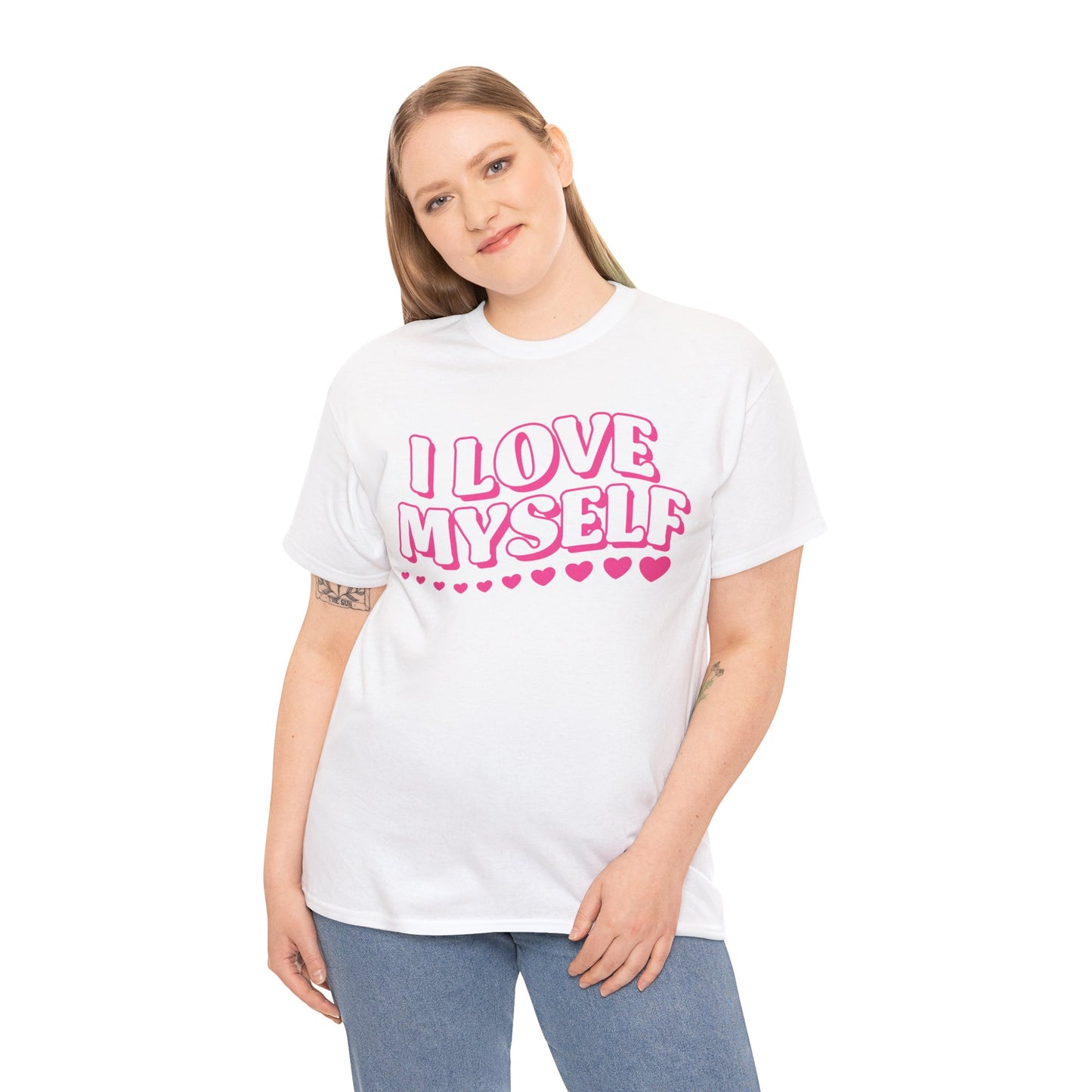 I Love Myself | Self-Love Themed Graphic Wear | Self-Love Quotes | Short Sleeve T-Shirt | Unisex Heavy Cotton Tee