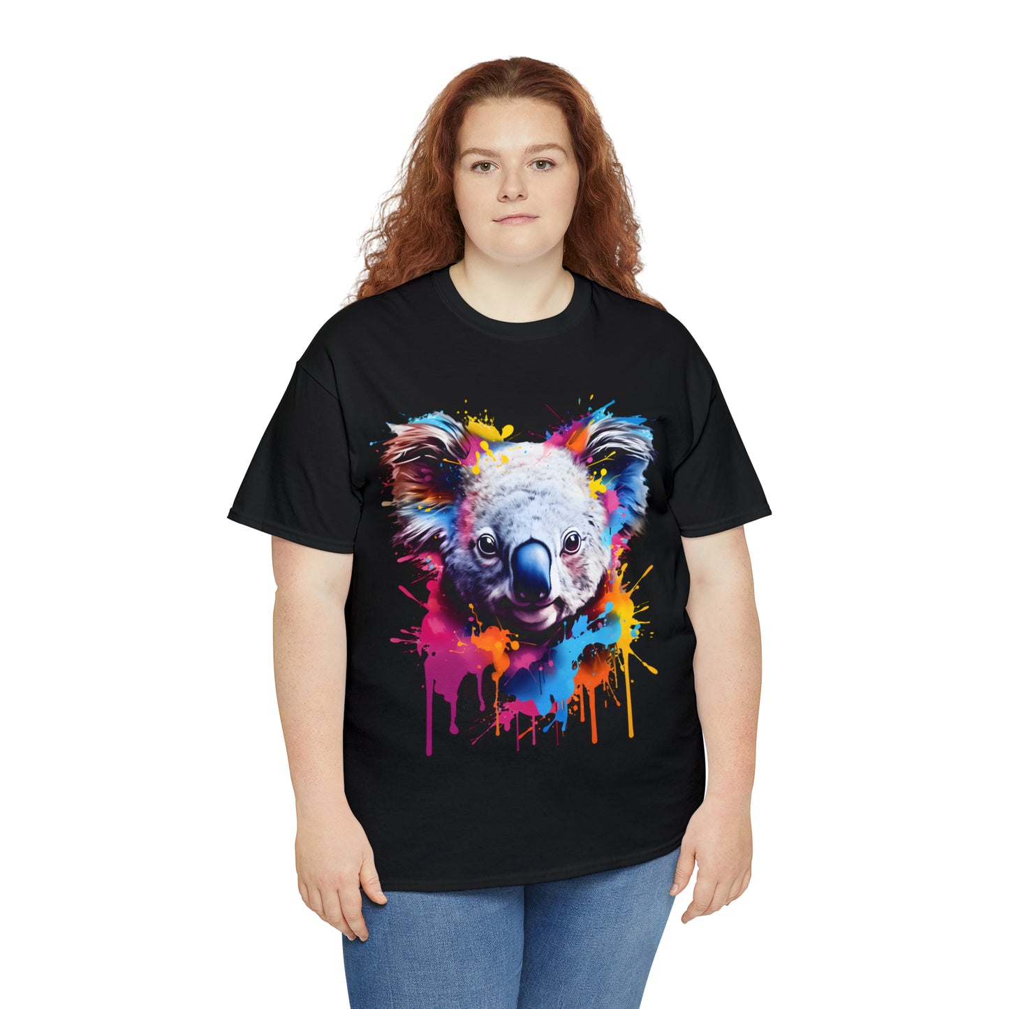 Koala Rainbow Splash Short Sleeve Graphic T-Shirt (S-3XL)