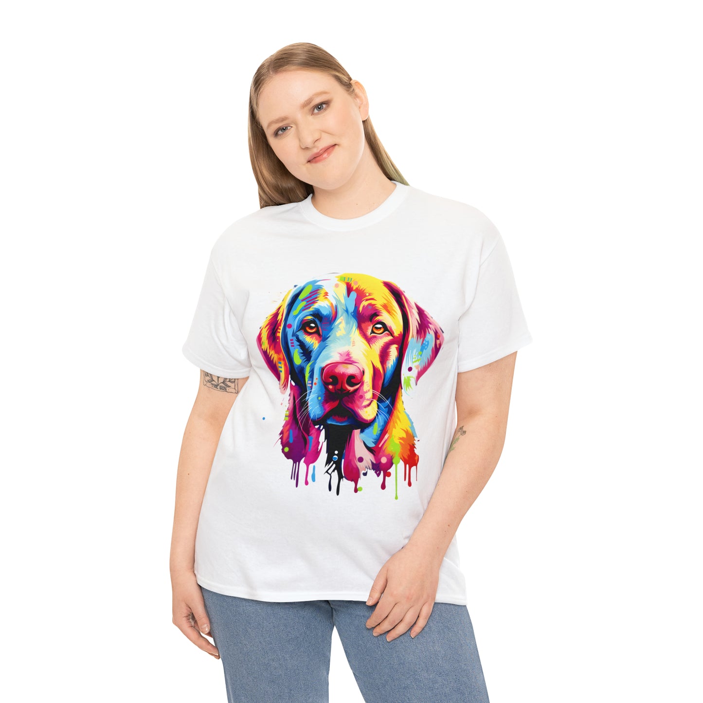 Labrador Retriever Rainbow Splash Short Sleeve Graphic T-Shirt (S-3XL)