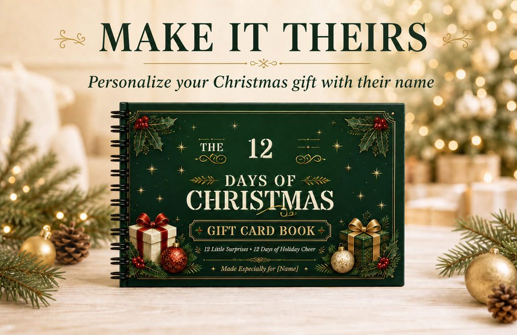12 Days of Christmas Gift Card Book | Money Holder, Holiday Surprise Pages