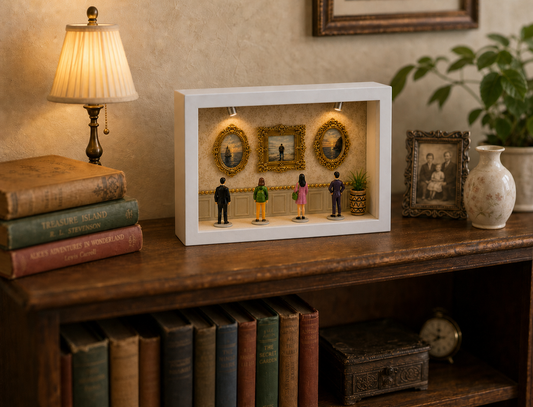 Personalized Mini Museum Shadow Box, Memory Keepsake, Photo Display Gift