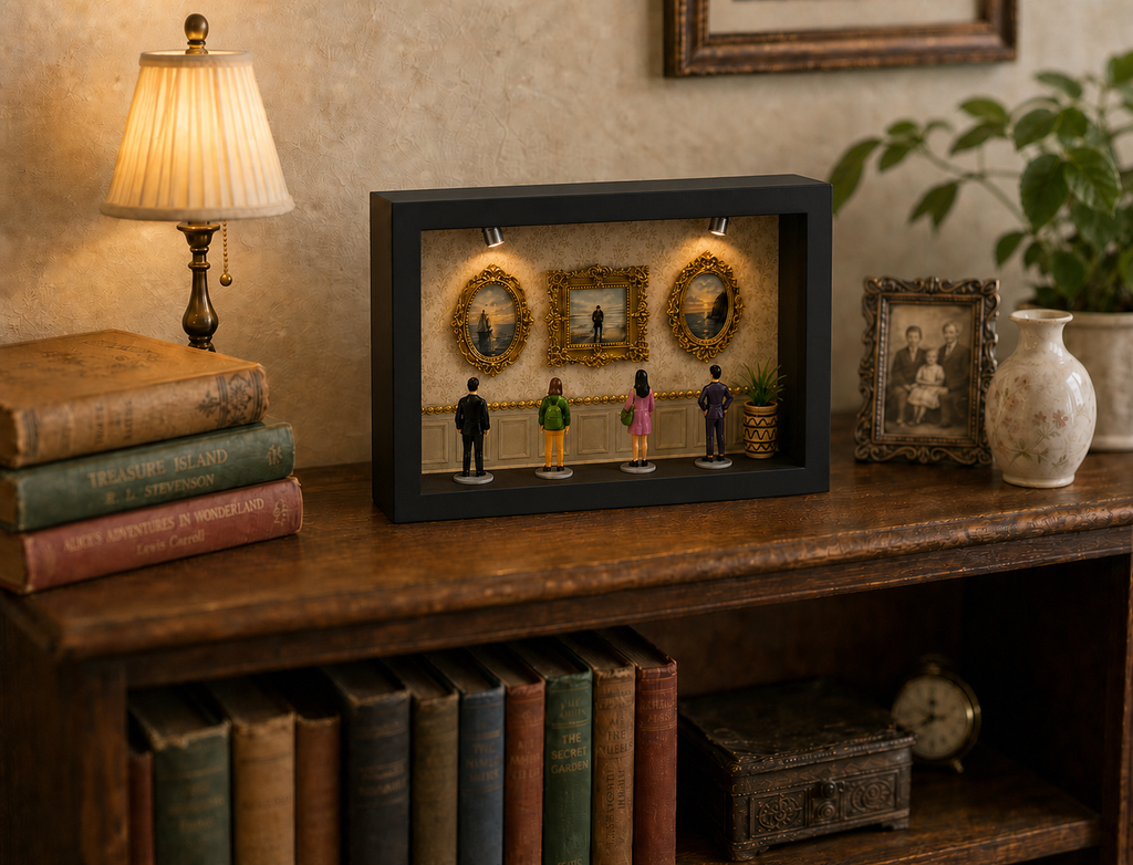 Personalized Mini Museum Shadow Box, Memory Keepsake, Photo Display Gift
