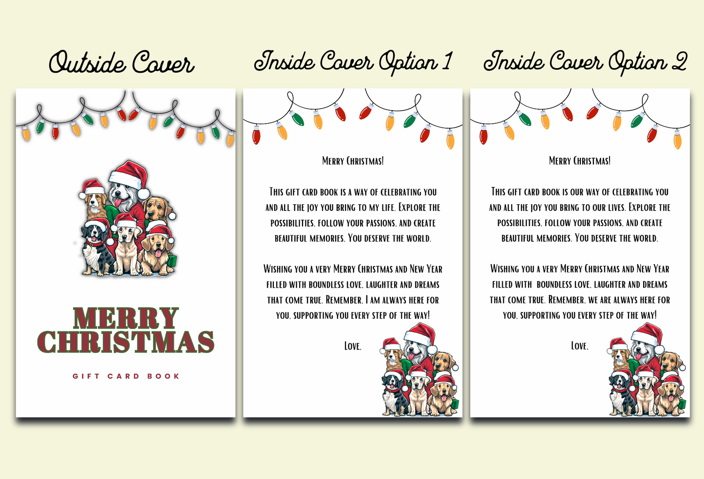 Christmas Gift Card Holder Gift Book