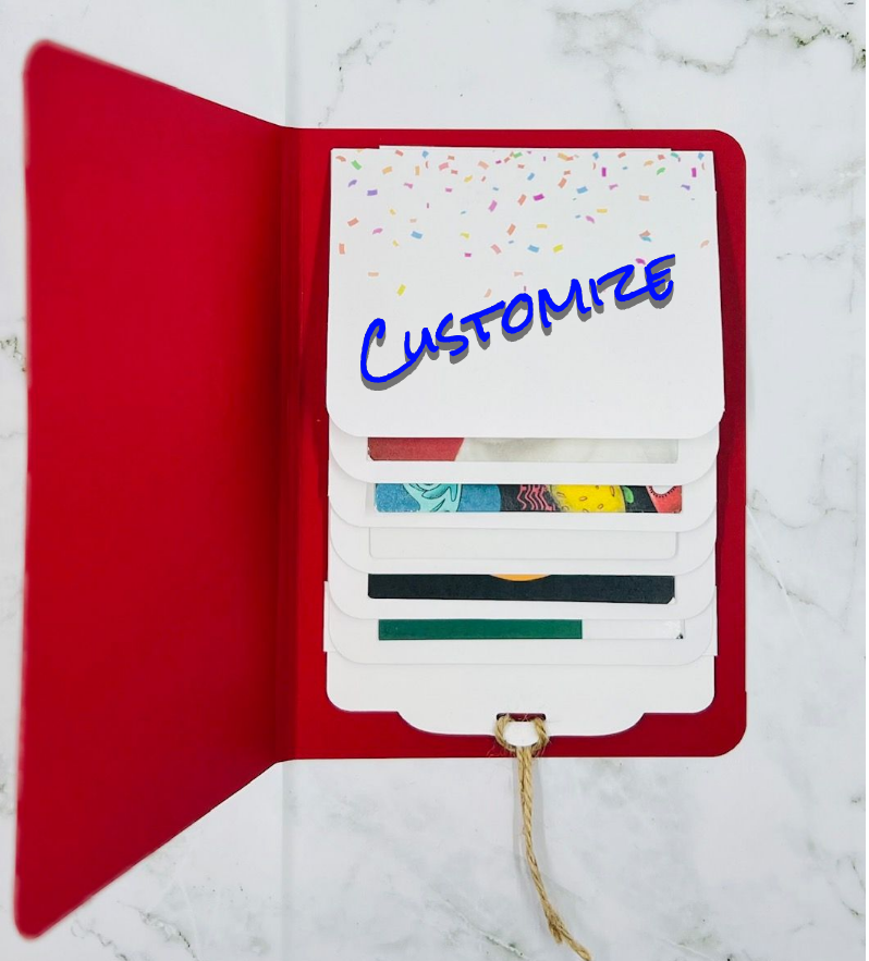 Graduation Waterfall Gift Card Booklet | Cash Money Holder | Interactive Graduation Card | Holds 6 Gift Cards
