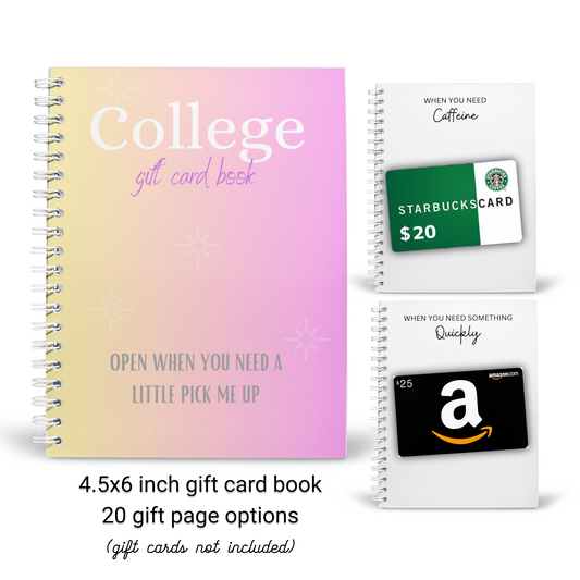 College Gift Card Holder Book