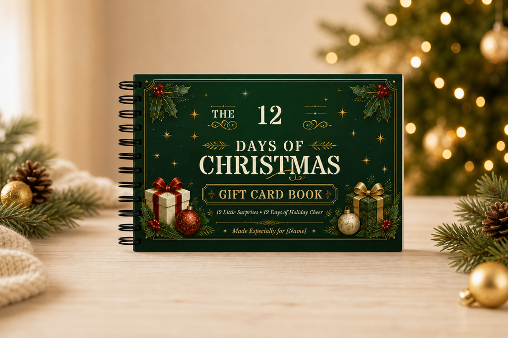 12 Days of Christmas Gift Card Book | Money Holder, Holiday Surprise Pages