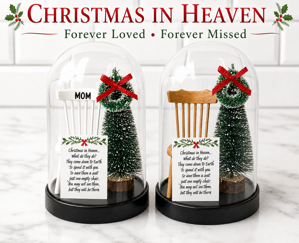 Christmas in Heaven Memorial Cloche