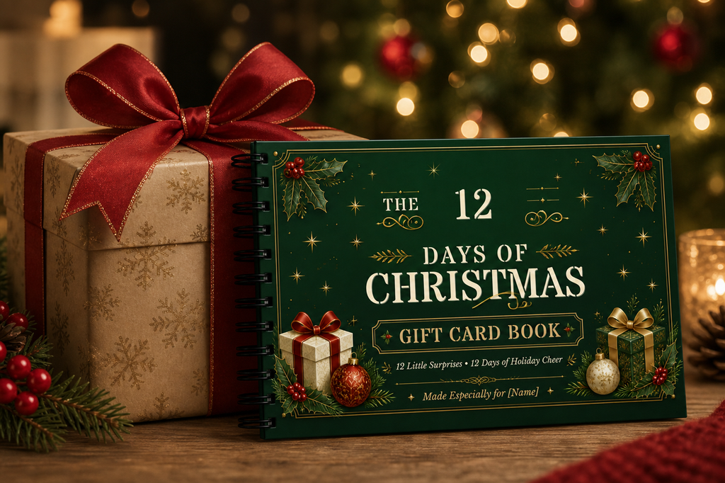 12 Days of Christmas Gift Card Book | Money Holder, Holiday Surprise Pages
