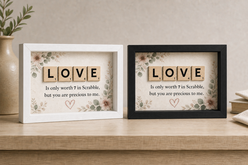 Personalized Love Scrabble Shadow Box