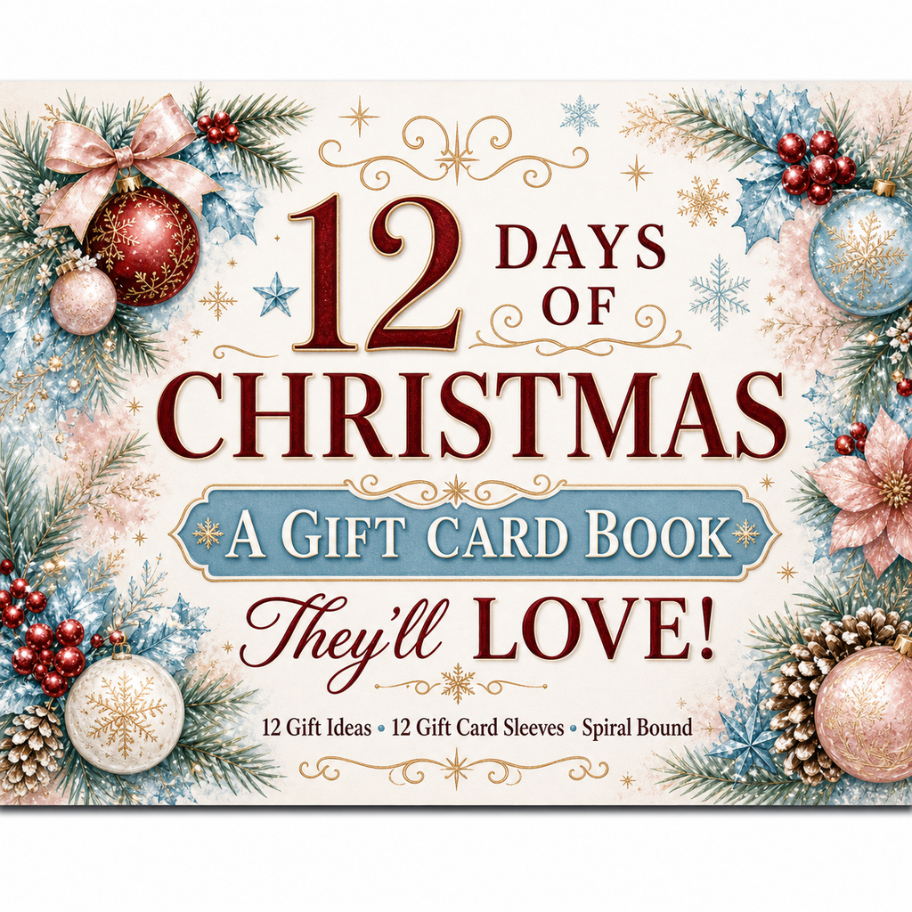 12 Days of Christmas Gift Card Book | Money Holder, Holiday Surprise Pages