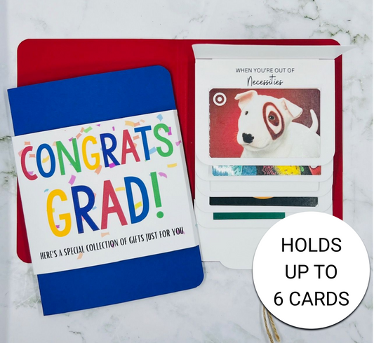 Graduation Waterfall Gift Card Booklet | Cash Money Holder | Interactive Graduation Card | Holds 6 Gift Cards