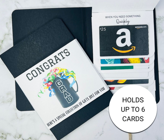 Graduation Waterfall Gift Card Booklet | Cash Money Holder | Interactive Graduation Card | Holds 6 Gift Cards