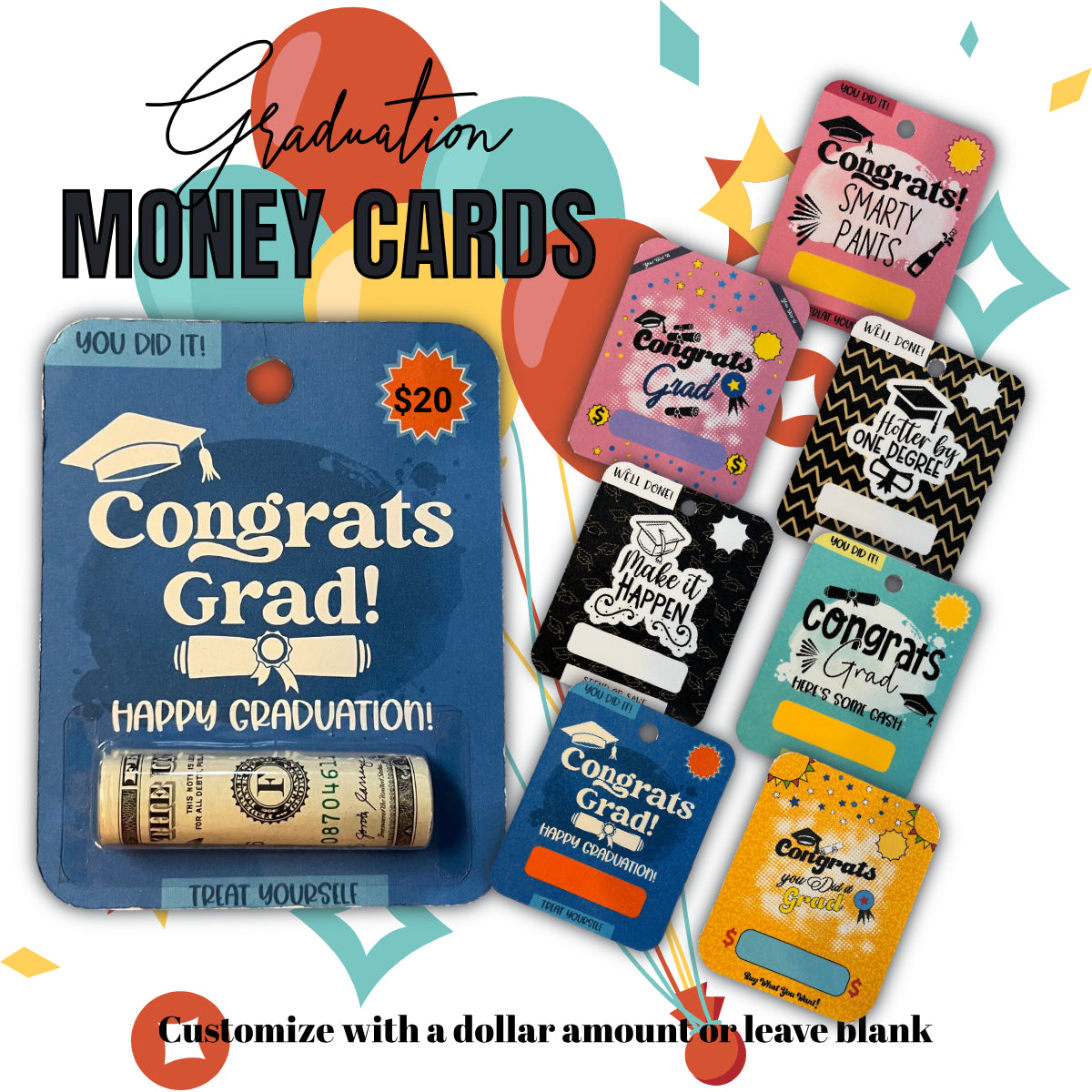 Graduation Money Card Holder | Grad Gift Card | Graduation Gift Tag | Cash Money Card |