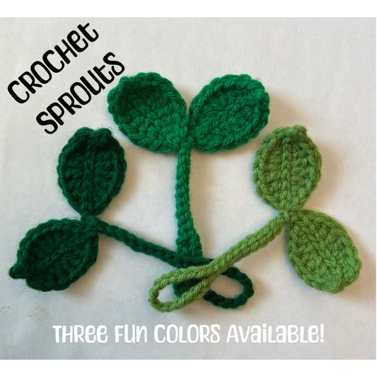 Crochet Sprout Leaf | Headphone Accessory | Bookmark | Cable Tie