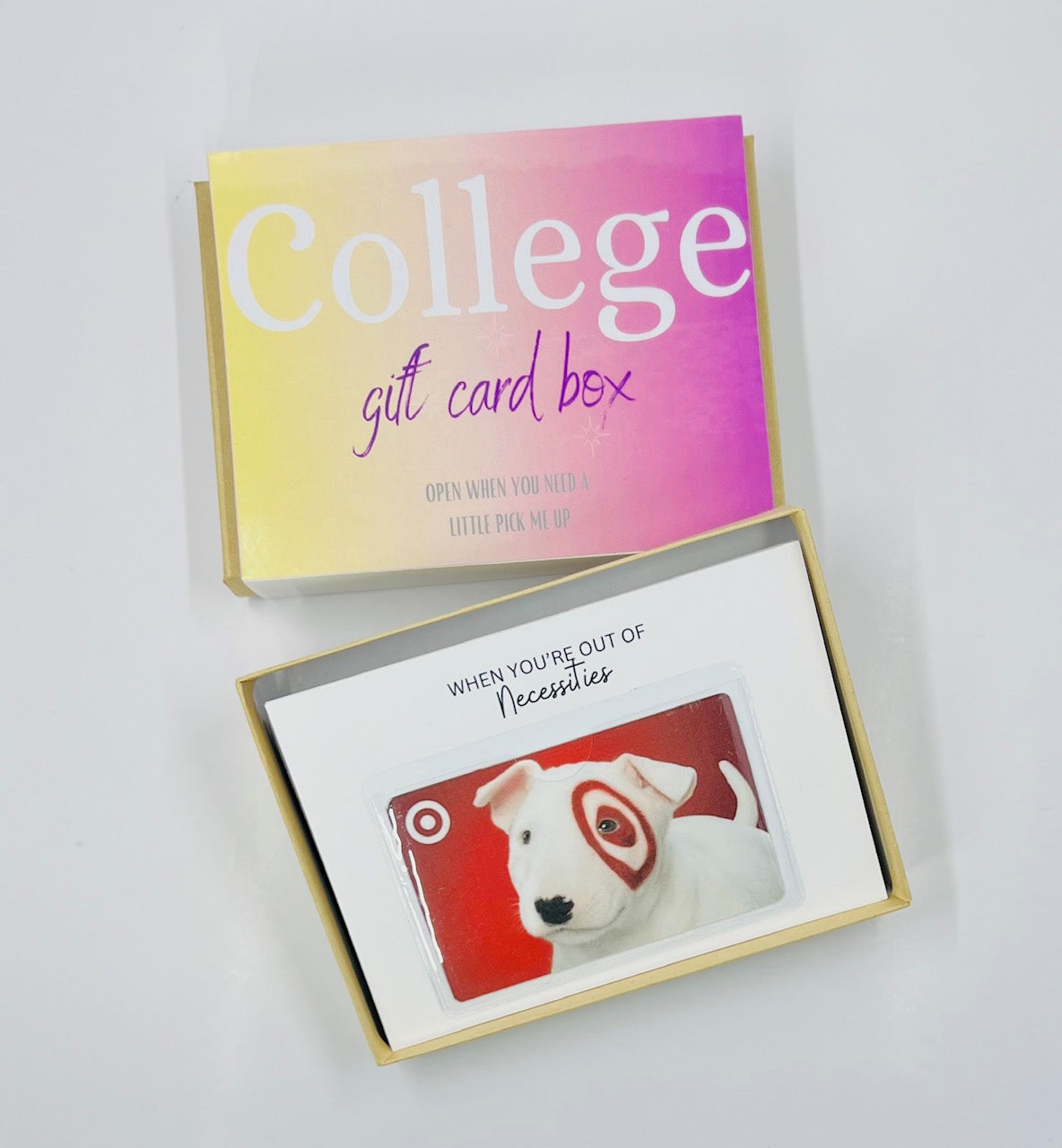 College Survival Box, College Gift Box, Gift Card Holder, Money Holder, College Care Package