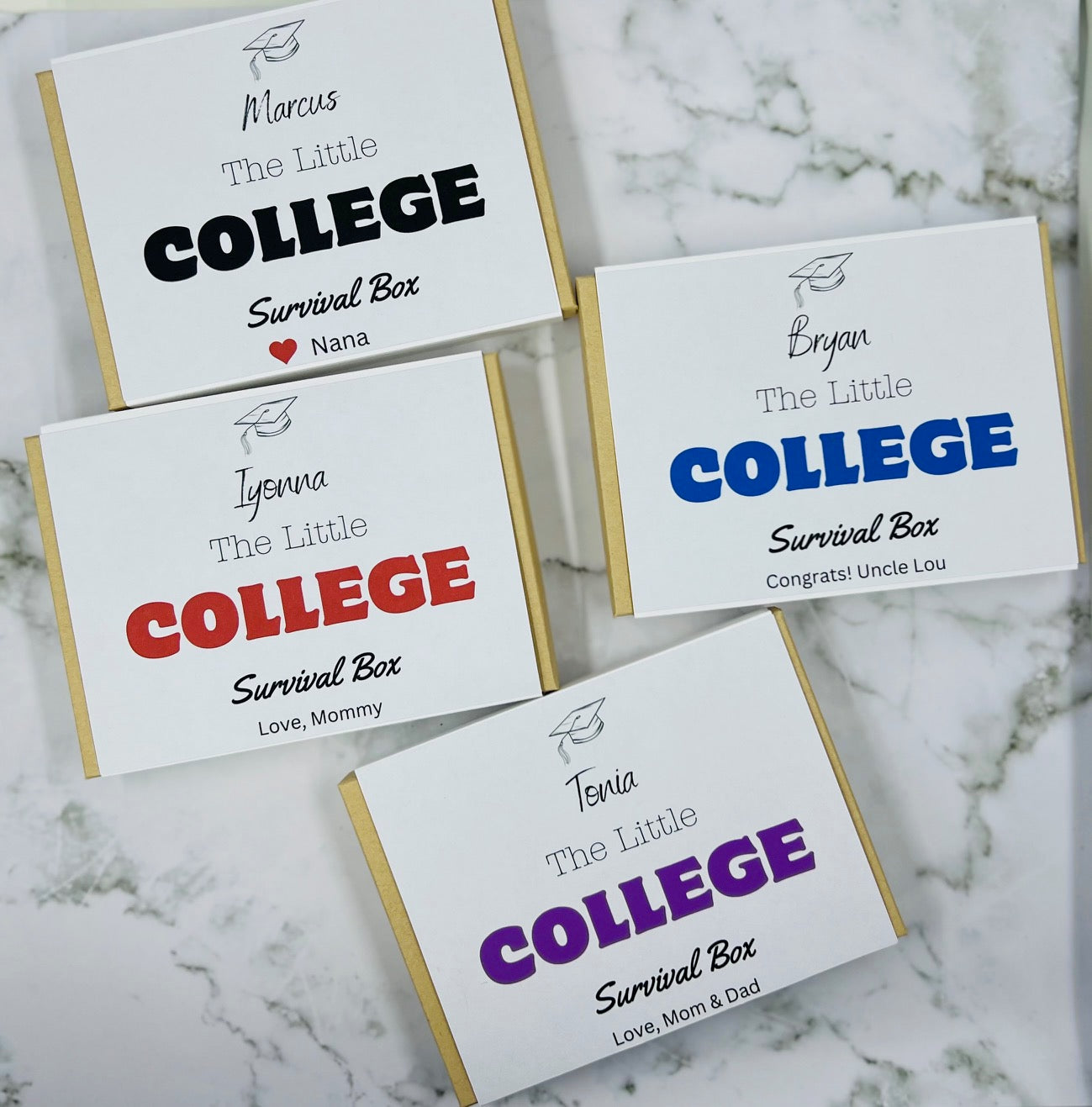 College Survival Box, College Gift Box, Gift Card Holder, Money Holder, College Care Package