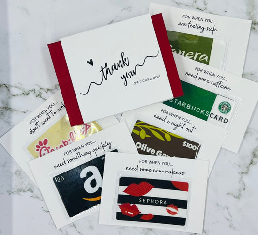 Thank You Gift Card Box | Gift Card Book