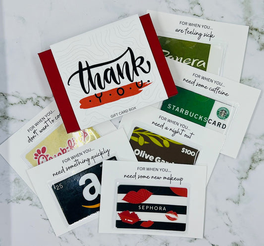 Thank You Gift Card Box | Gift Card Book