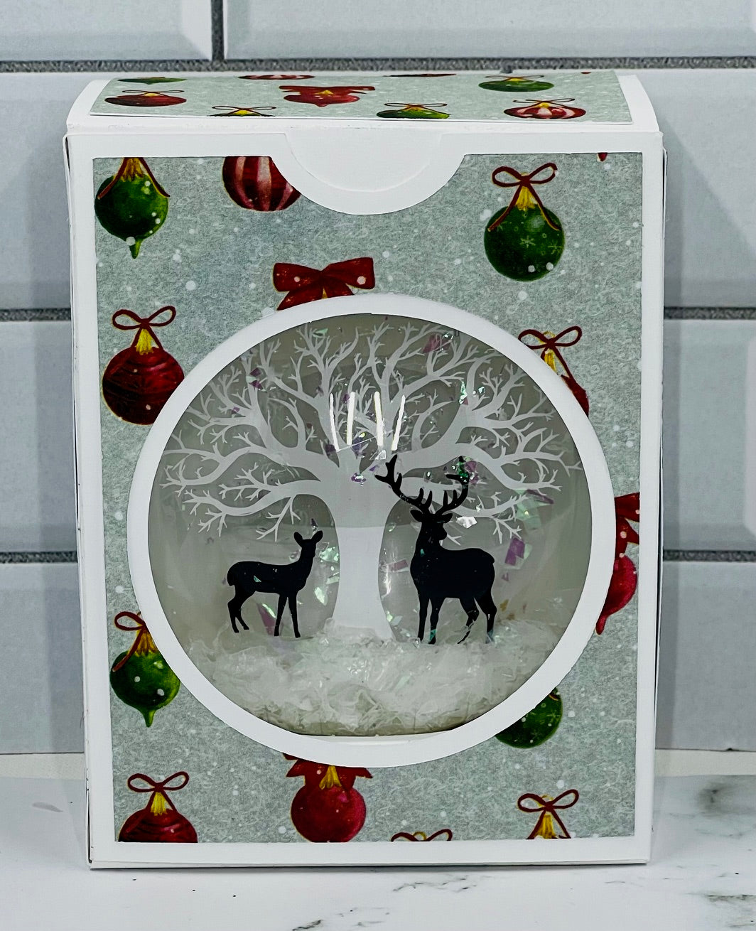 Floating Ornament with Gift Box | Acrylic 3-inch disc-shaped ornament