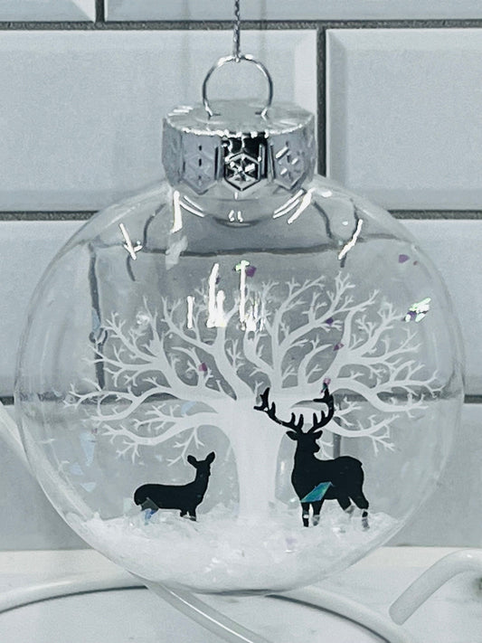 Floating Ornament with Gift Box | Acrylic 3-inch disc-shaped ornament