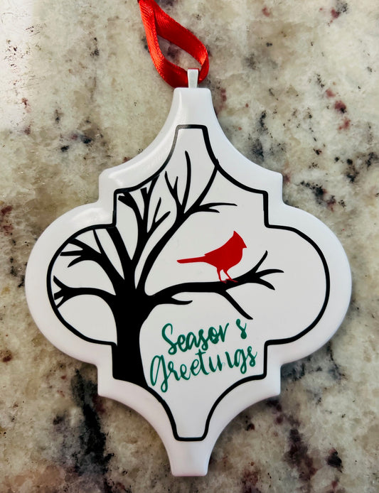 Season's Greetings Arabesque Ornament