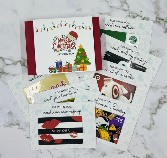 Christmas Gift Card Box | Gift Card Holder | Christmas Gift | Keepsake Gift Box | Holiday Gift Cards | Gift for Him | Gift for Her