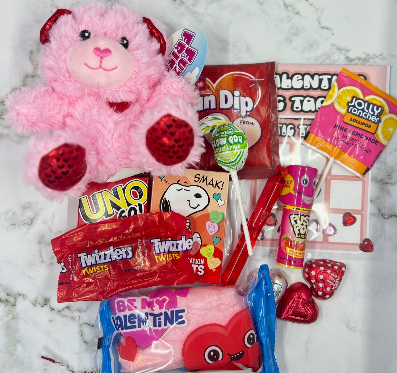 Valentine's Day Fun Gift Box for Kids | Games, Treats, & Personalized Notecard | Gift for Kids, Valentine Gift Box