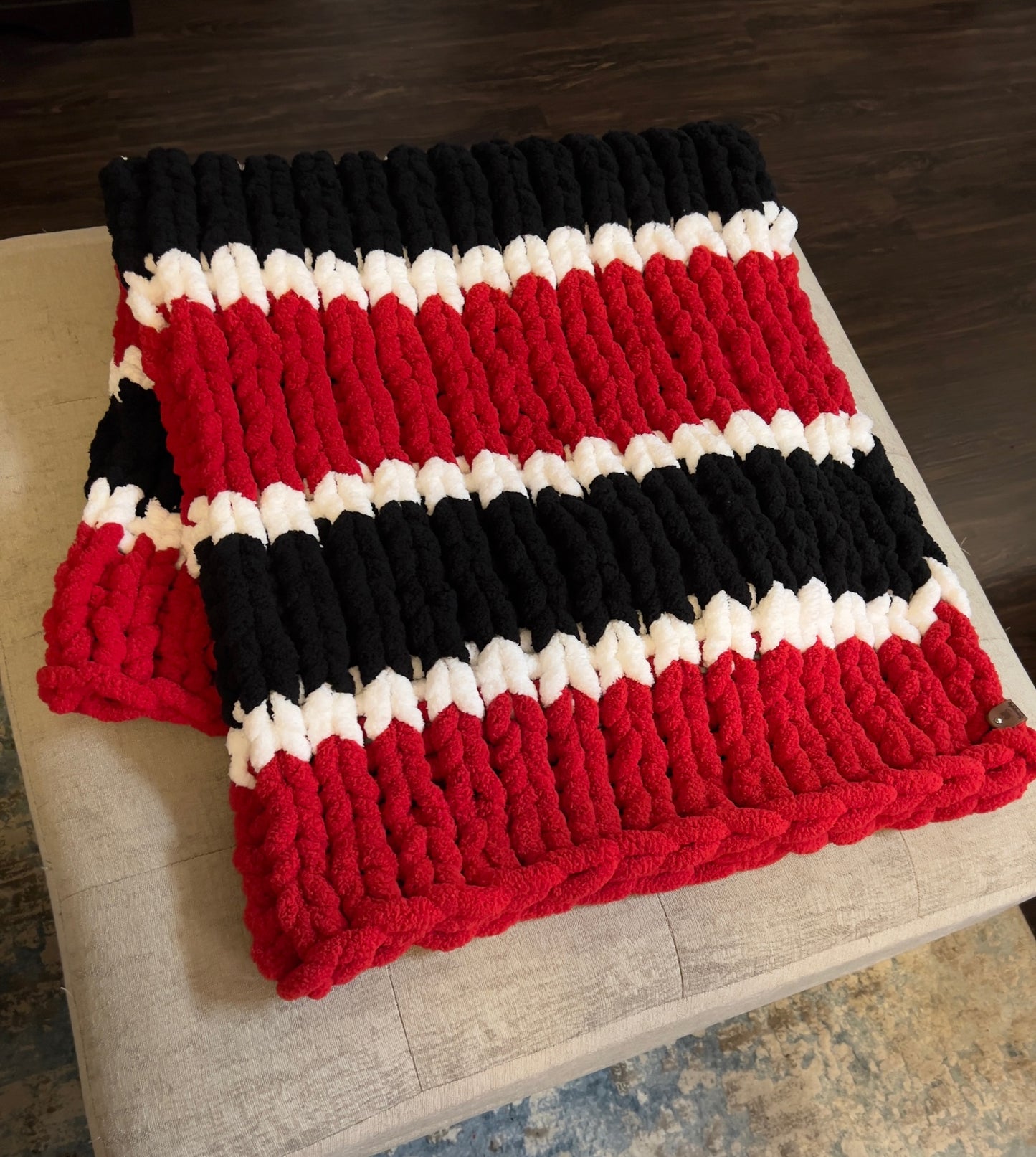 Custom College-Themed Chunky Throw Blanket – 50x60" | Personalized School Colors