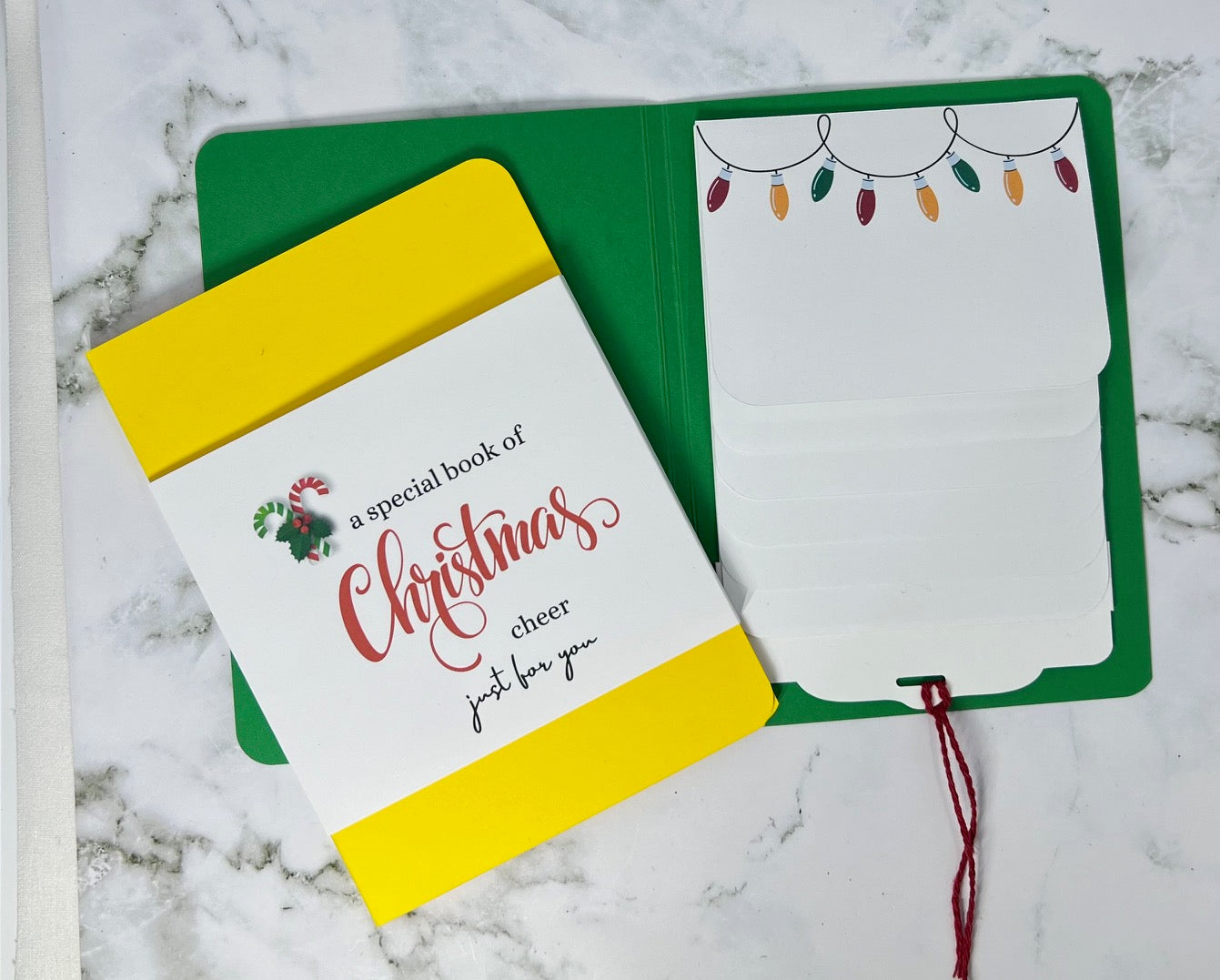 Christmas Waterfall Gift Card Booklet | Holiday Cash & Gift Card Holder | Stocking Stuffer | Holds Up to 6 Gift Cards or Cash