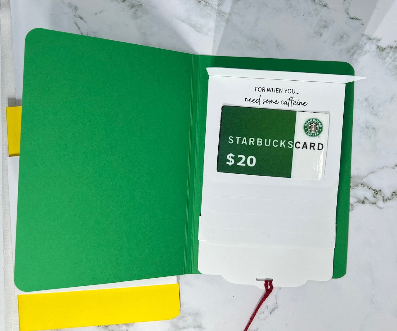 Christmas Waterfall Gift Card Booklet | Holiday Cash & Gift Card Holder | Stocking Stuffer | Holds Up to 6 Gift Cards or Cash