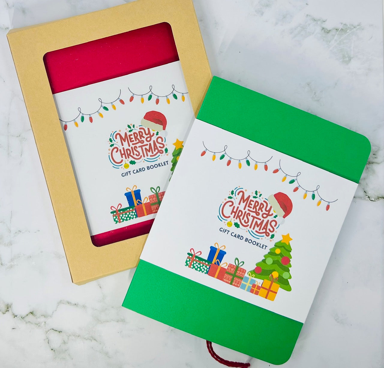 Christmas Waterfall Gift Card Booklet | Holiday Cash & Gift Card Holder | Stocking Stuffer | Holds Up to 6 Gift Cards or Cash