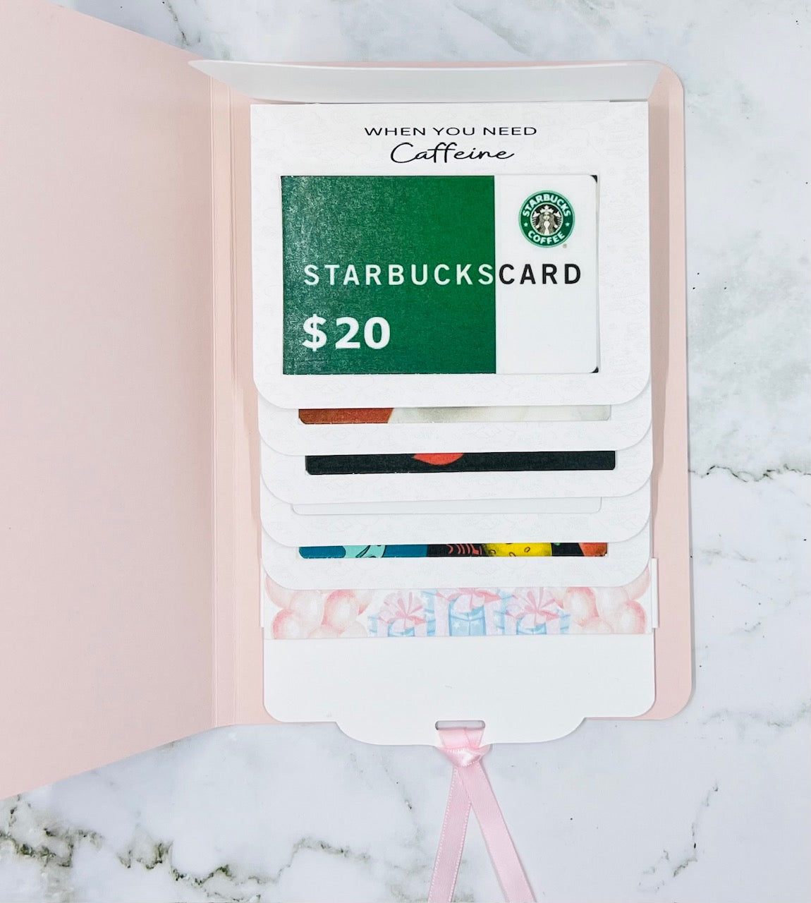 Birthday Waterfall Gift Card Booklet | Cash & Gift Card Holder | Fold-Out Birthday Card | Holds Up to 6 Gift Cards