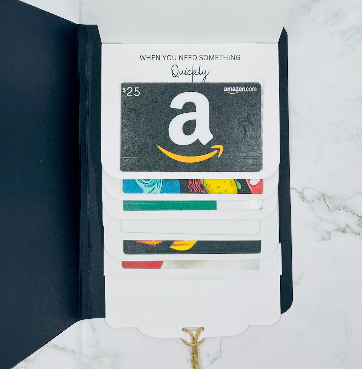 Graduation Waterfall Gift Card Booklet | Cash Money Holder | Interactive Graduation Card | Holds 6 Gift Cards