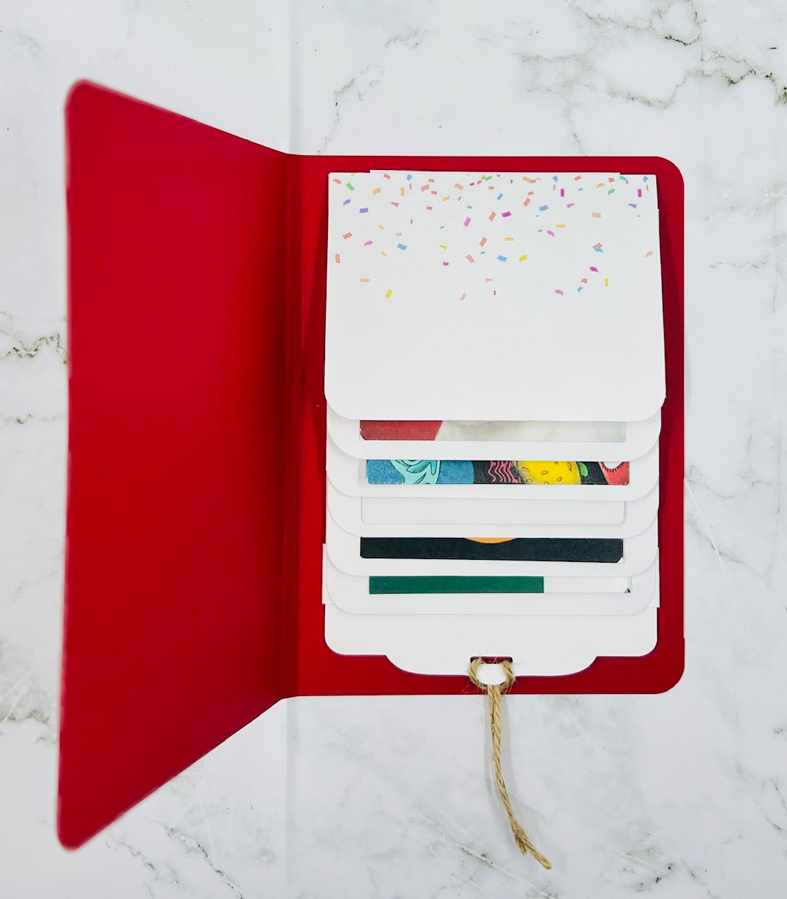 Graduation Waterfall Gift Card Booklet | Cash Money Holder | Interactive Graduation Card | Holds 6 Gift Cards