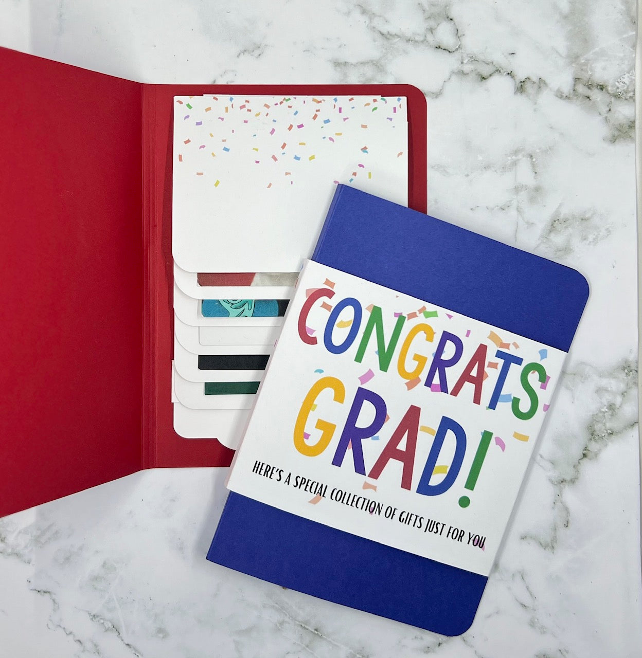 Graduation Waterfall Gift Card Booklet | Cash Money Holder | Interactive Graduation Card | Holds 6 Gift Cards