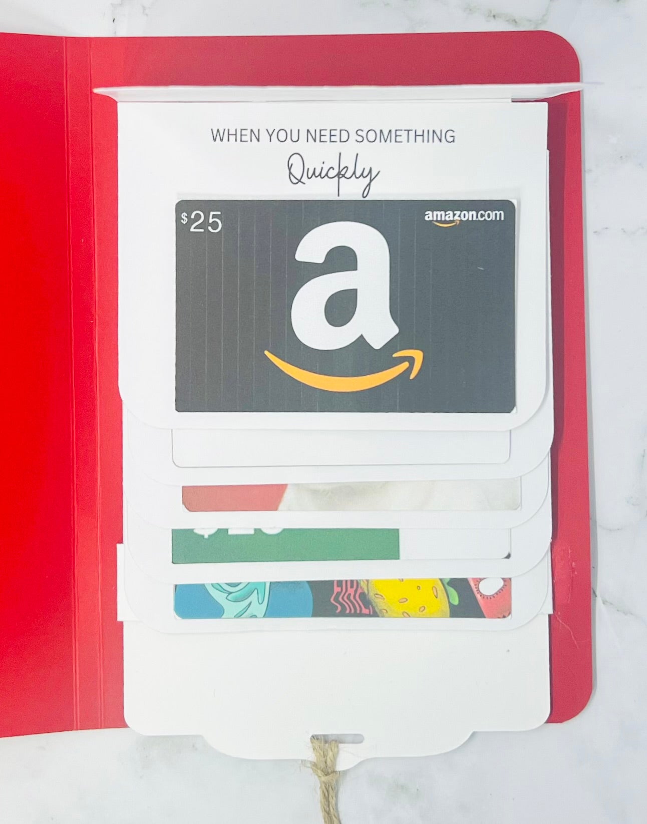 Birthday Waterfall Gift Card Booklet | Cash & Gift Card Holder | Fold-Out Birthday Card | Holds Up to 6 Gift Cards