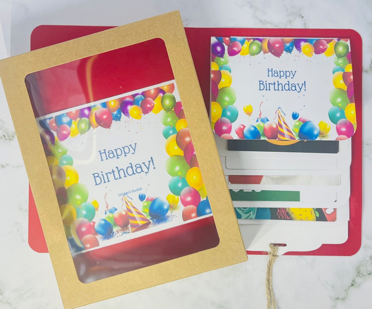 Birthday Waterfall Gift Card Booklet | Cash & Gift Card Holder | Fold-Out Birthday Card | Holds Up to 6 Gift Cards