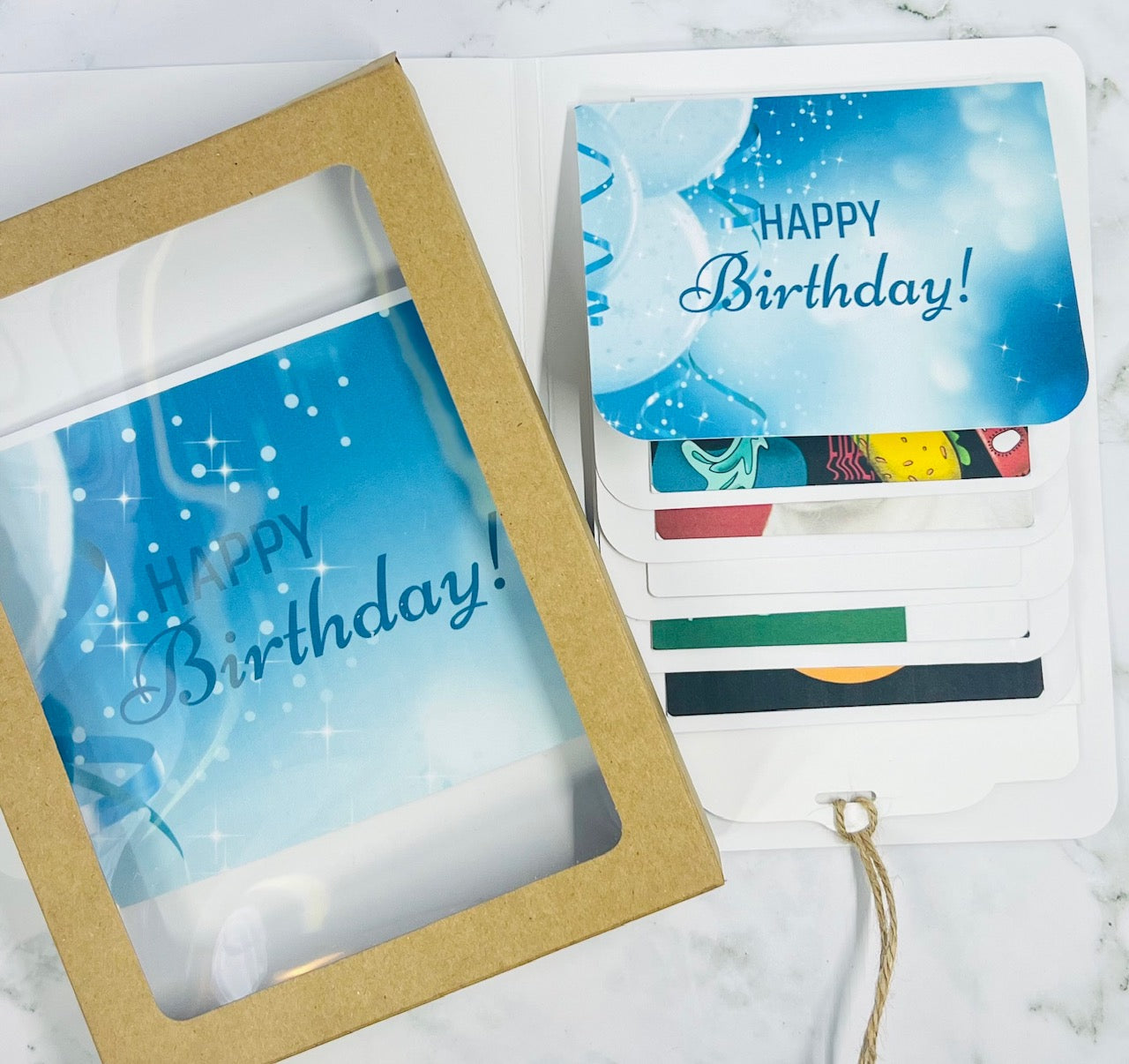 Birthday Waterfall Gift Card Booklet | Cash & Gift Card Holder | Fold-Out Birthday Card | Holds Up to 6 Gift Cards