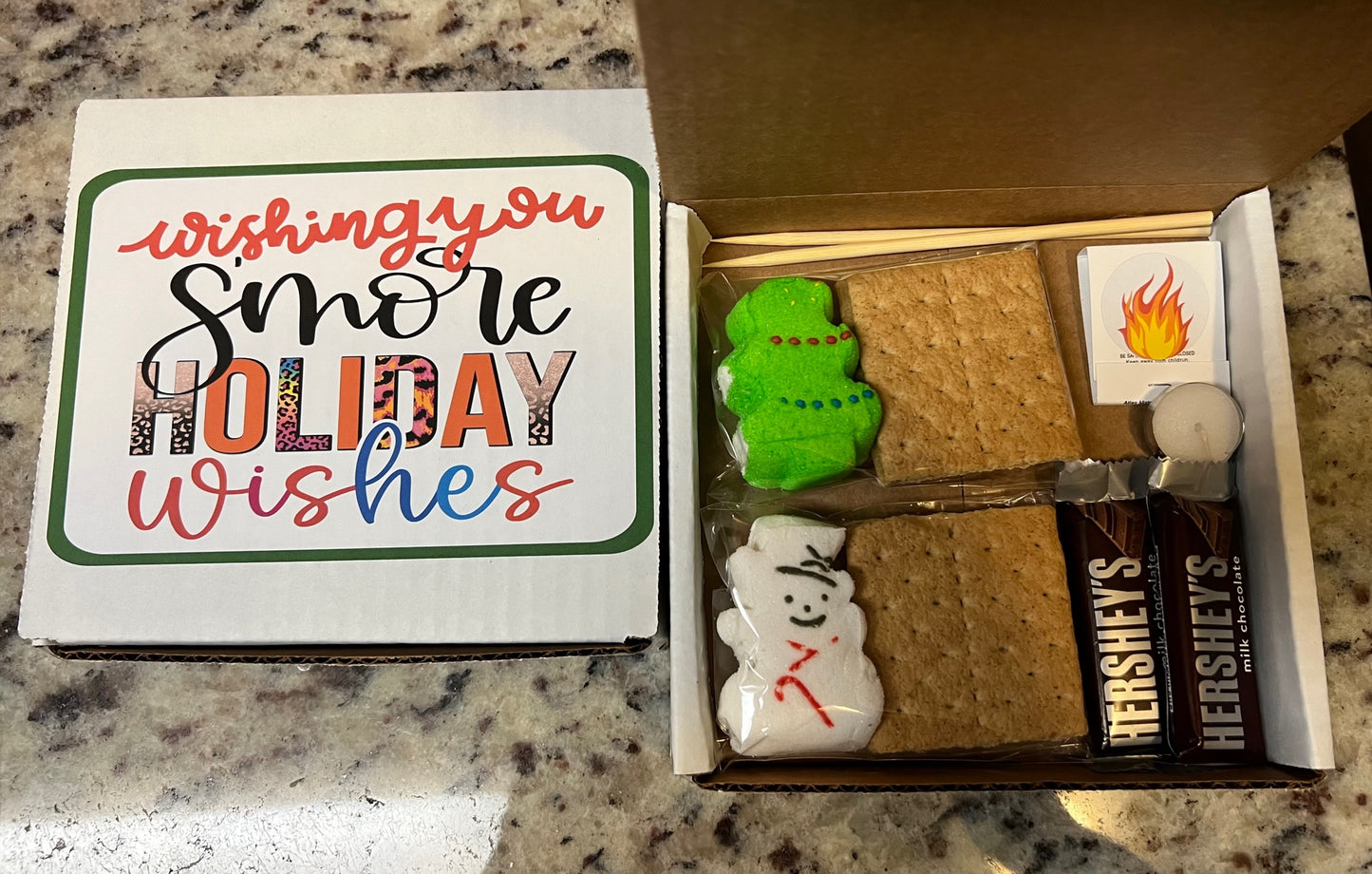 S'mores Holiday Peeps Mini Kit Party Favors with Notecard