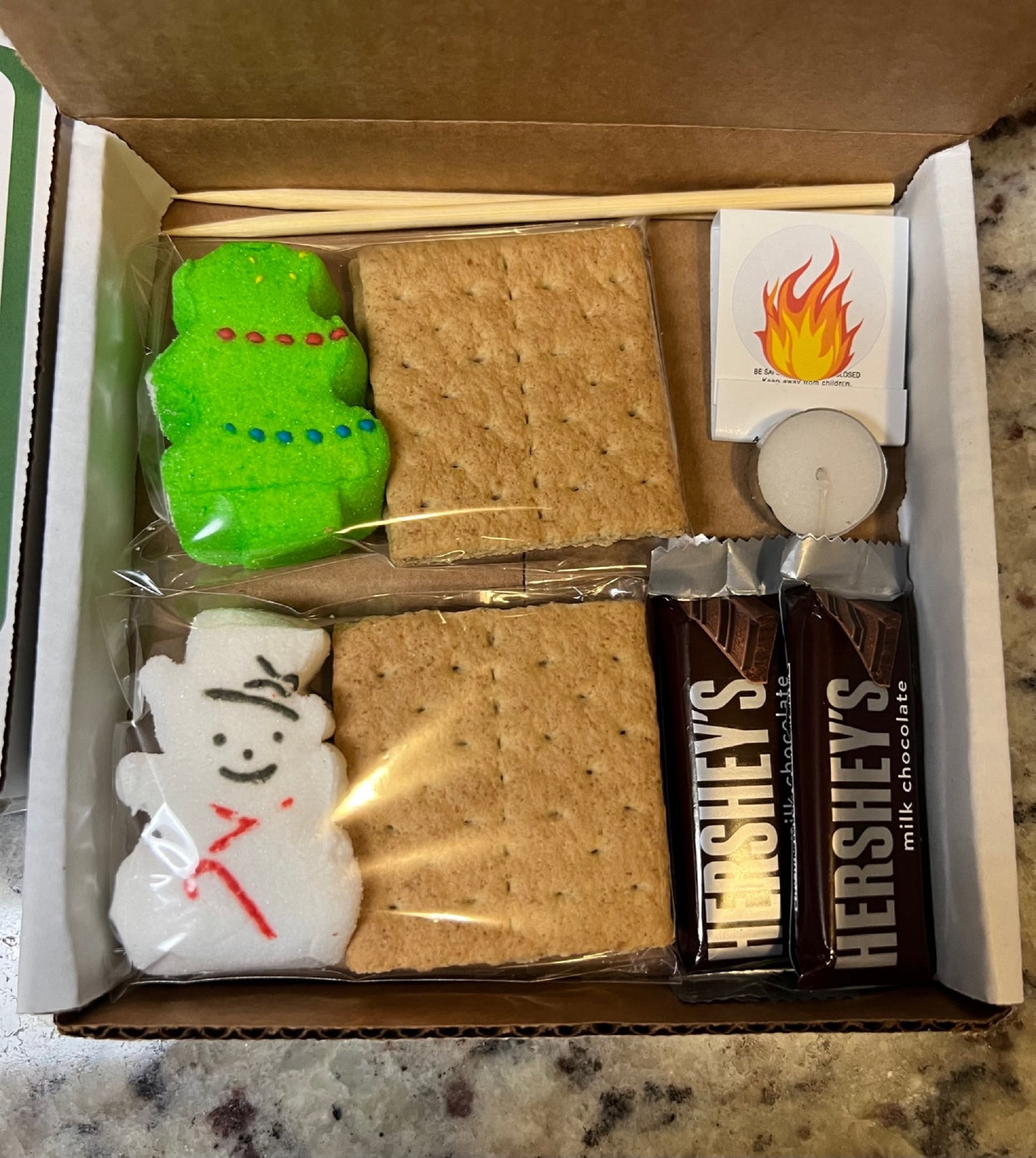 S'mores Holiday Peeps Mini Kit Party Favors with Notecard