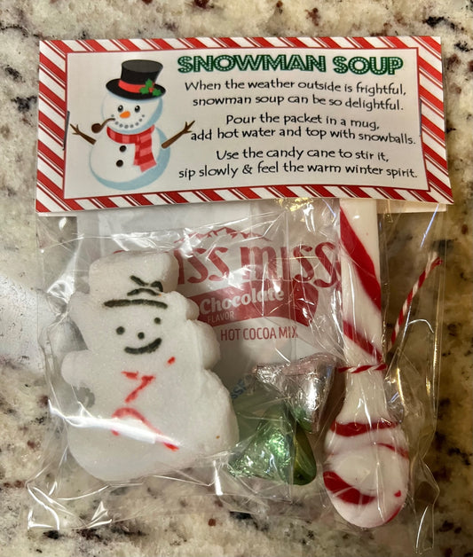 Snowman Soup Peeps Treat Bag | School Holiday Party Favors | Holiday Party Bags | Party Favor Bags | Peeps Party Favor | Hot Cocoa | Hot Chocolate