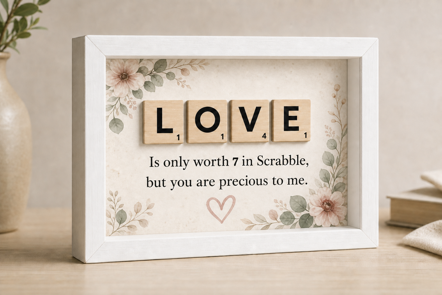 Personalized Love Scrabble Shadow Box