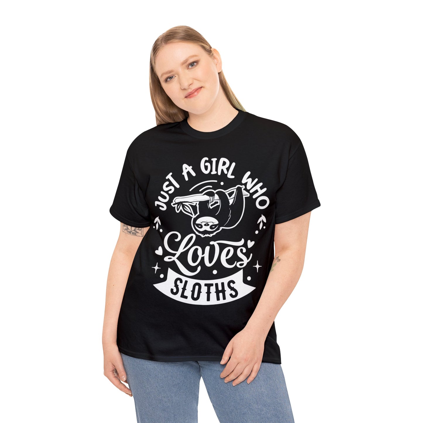 Just a Girl Who Loves Sloths 3 | Just a Girl Who Loves Themed Graphic T-Shirt | Gift for Her