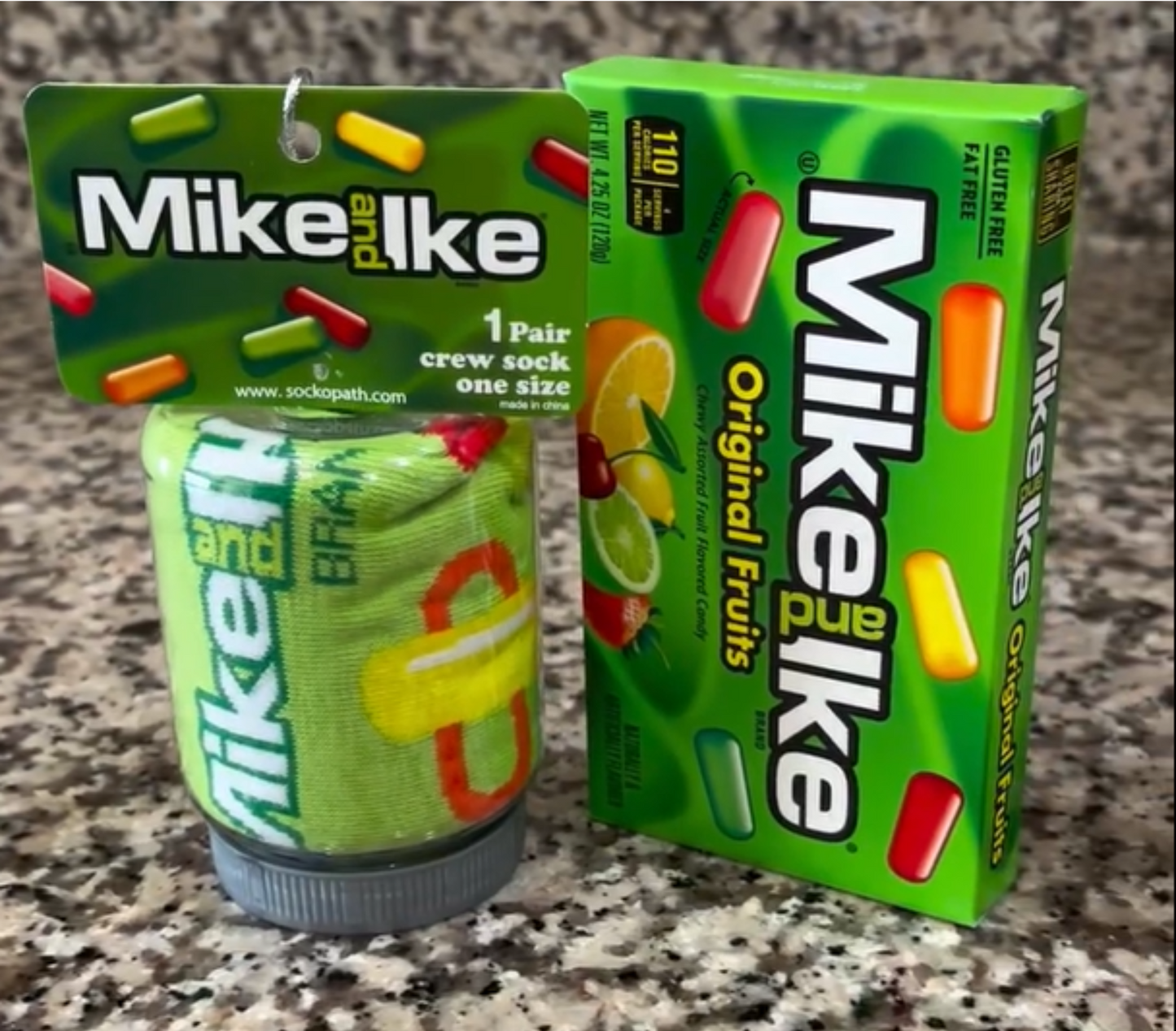 Personalized Food Socks Ornament | Rolled Candy & Snack Crew Socks with Custom Note Card, Adult |Size 6-12, Stocking Stuffer Gift