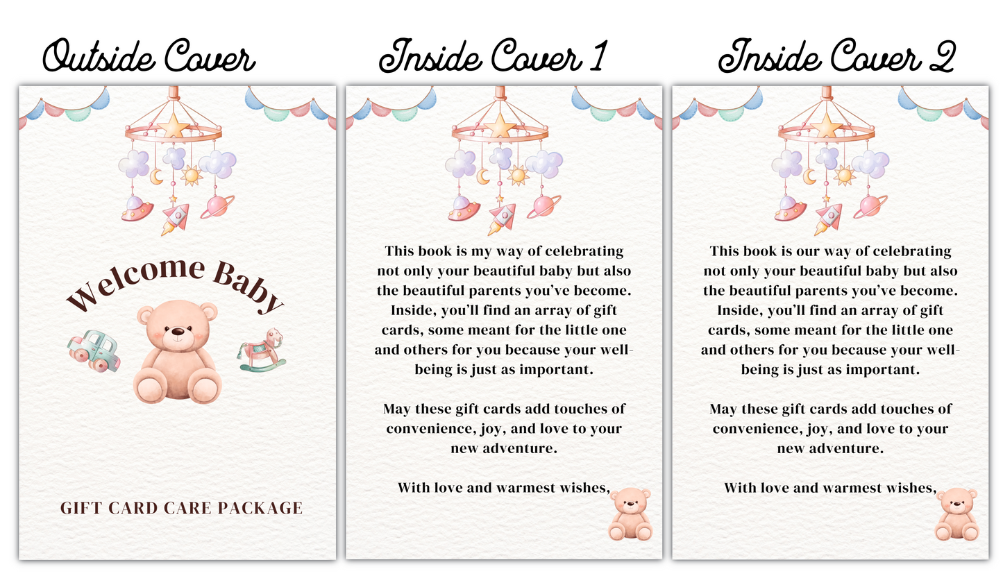 New Baby Gift Card Book