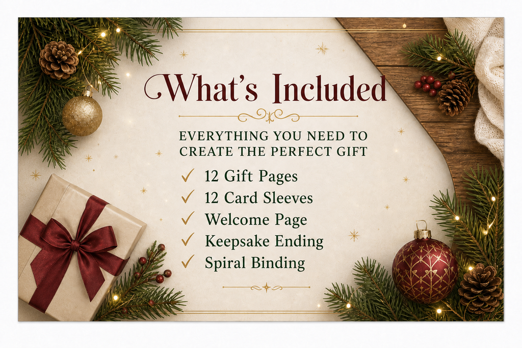 12 Days of Christmas Gift Card Book | Money Holder, Holiday Surprise Pages