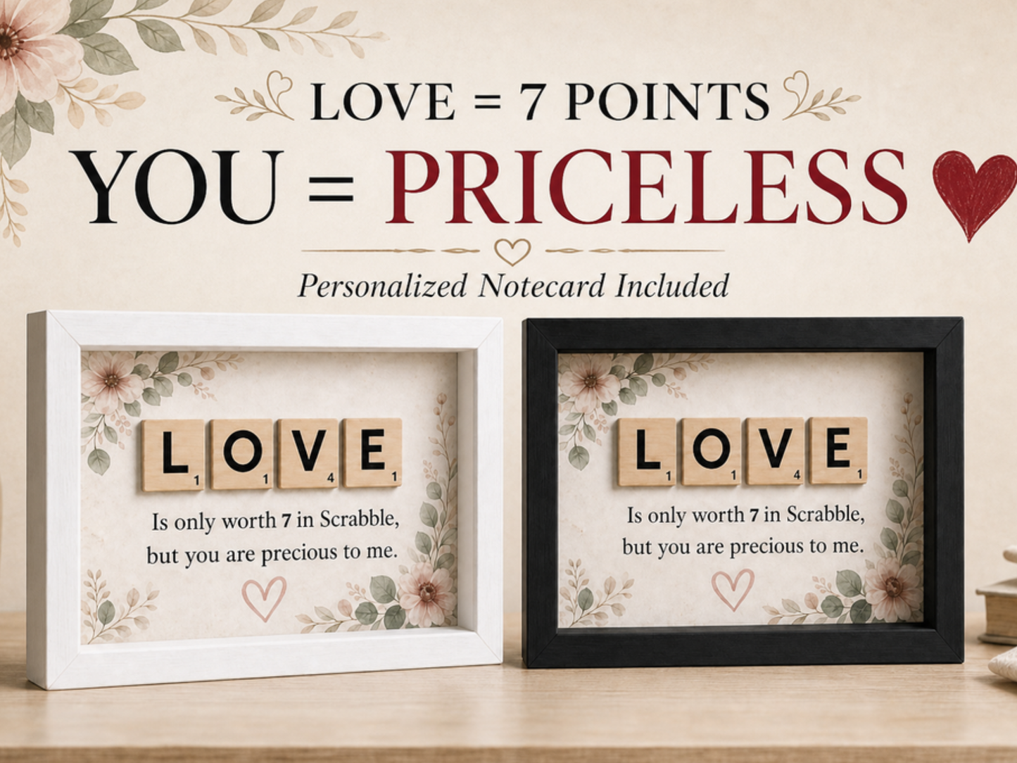 Personalized Love Scrabble Shadow Box