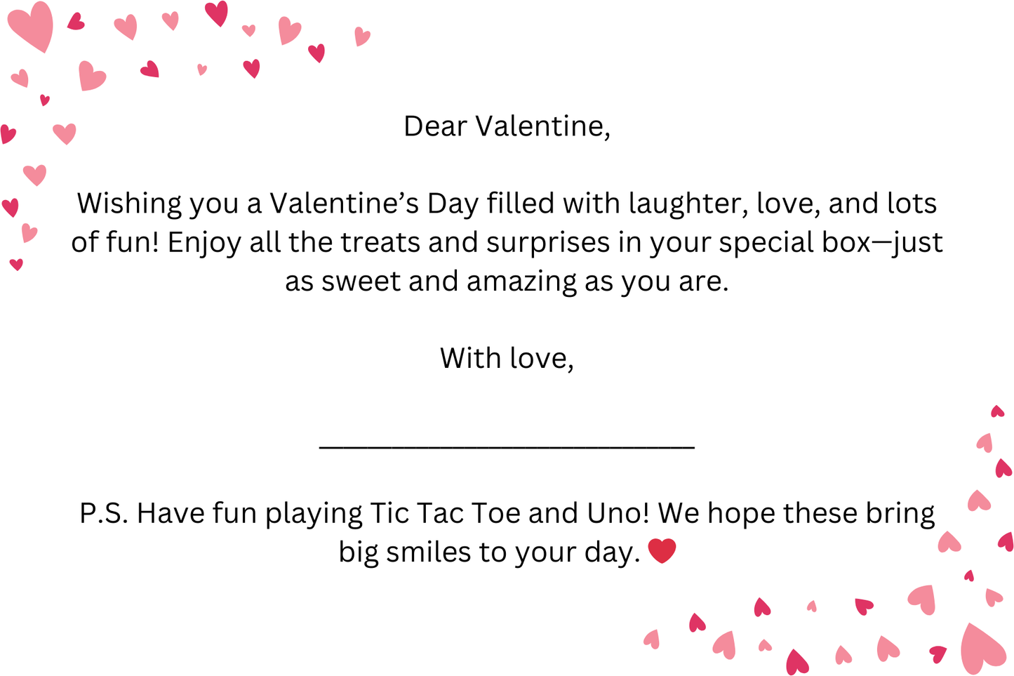 Valentine's Day Fun Gift Box for Kids | Games, Treats, & Personalized Notecard | Gift for Kids, Valentine Gift Box